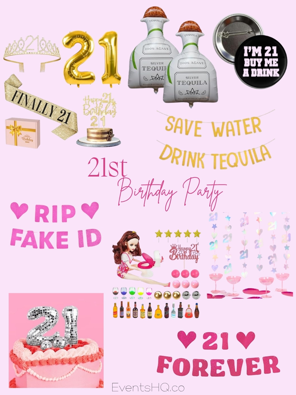 21st adult birthday theme