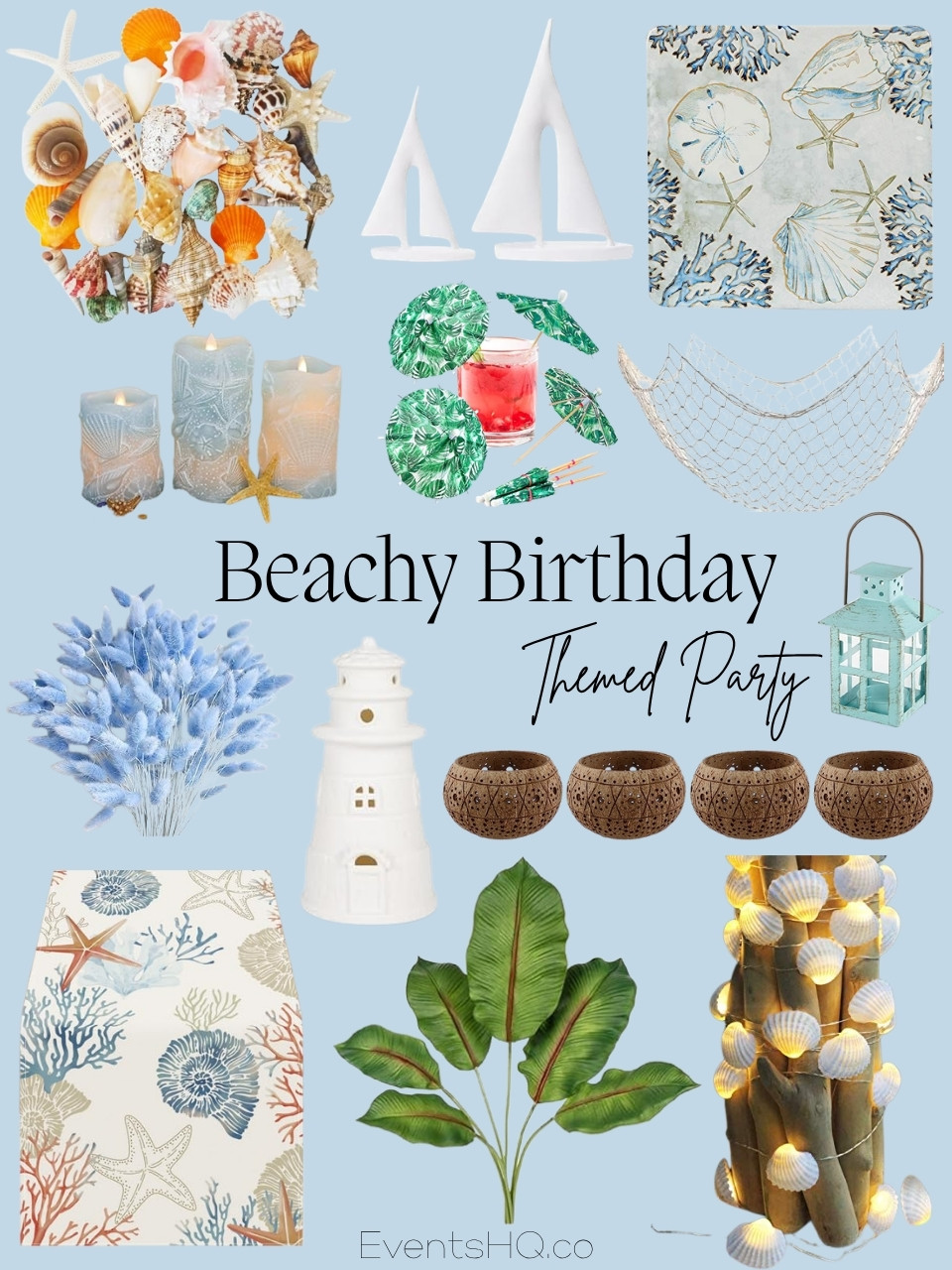 Beachy Birthday adult birthday theme