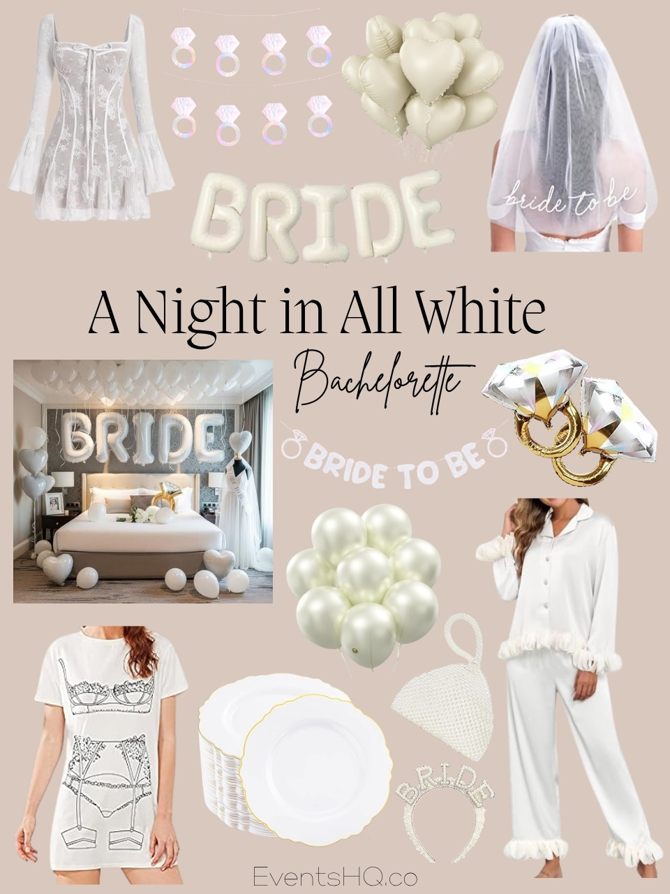 A Night In All White bachelorette theme