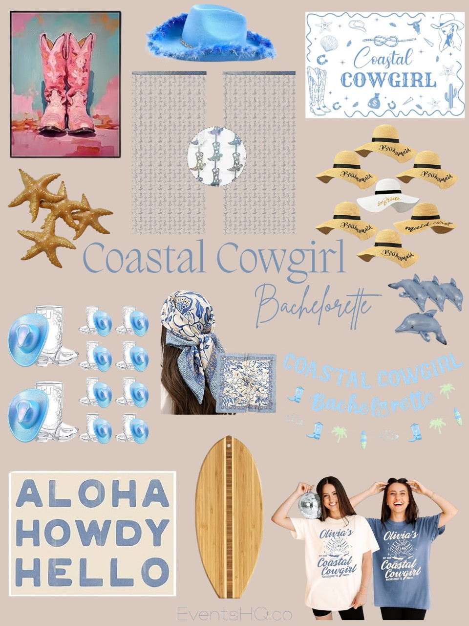 Coastal Cowgirl bachelorette theme