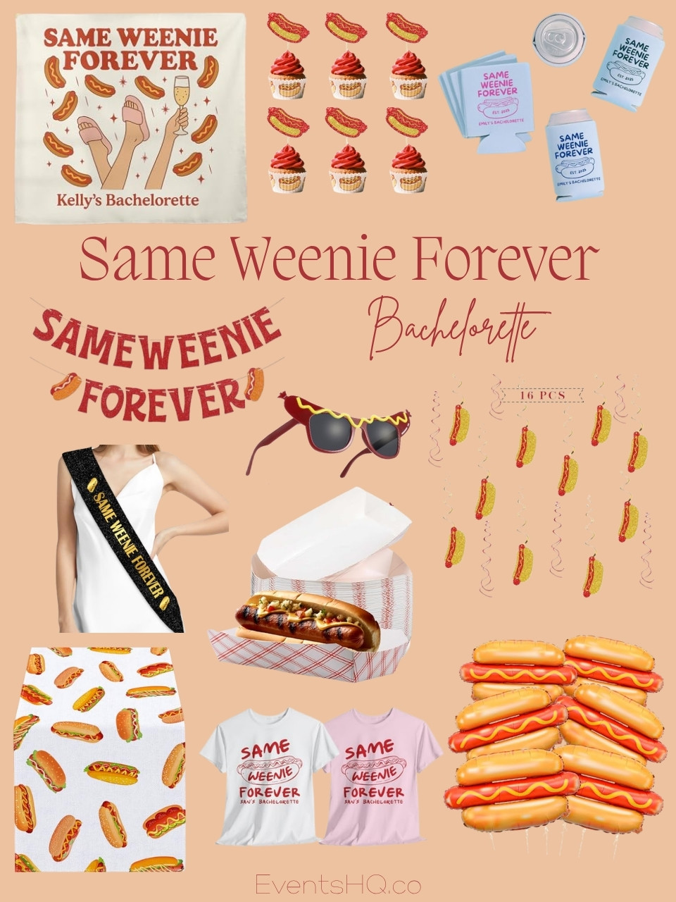 Same Weenie Forever bachelorette theme