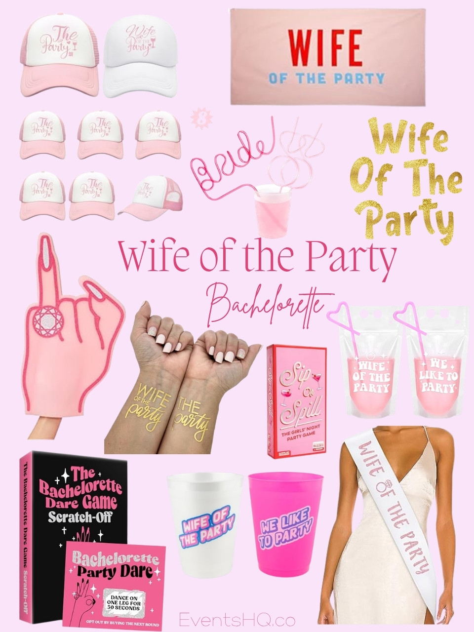 Wife Of The Party bachelorette theme