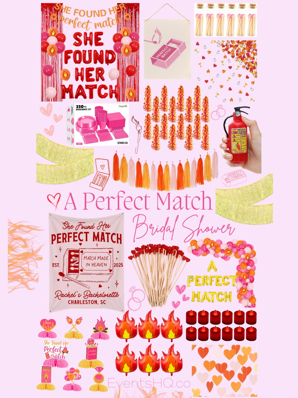 A Perfect Match bridal shower theme