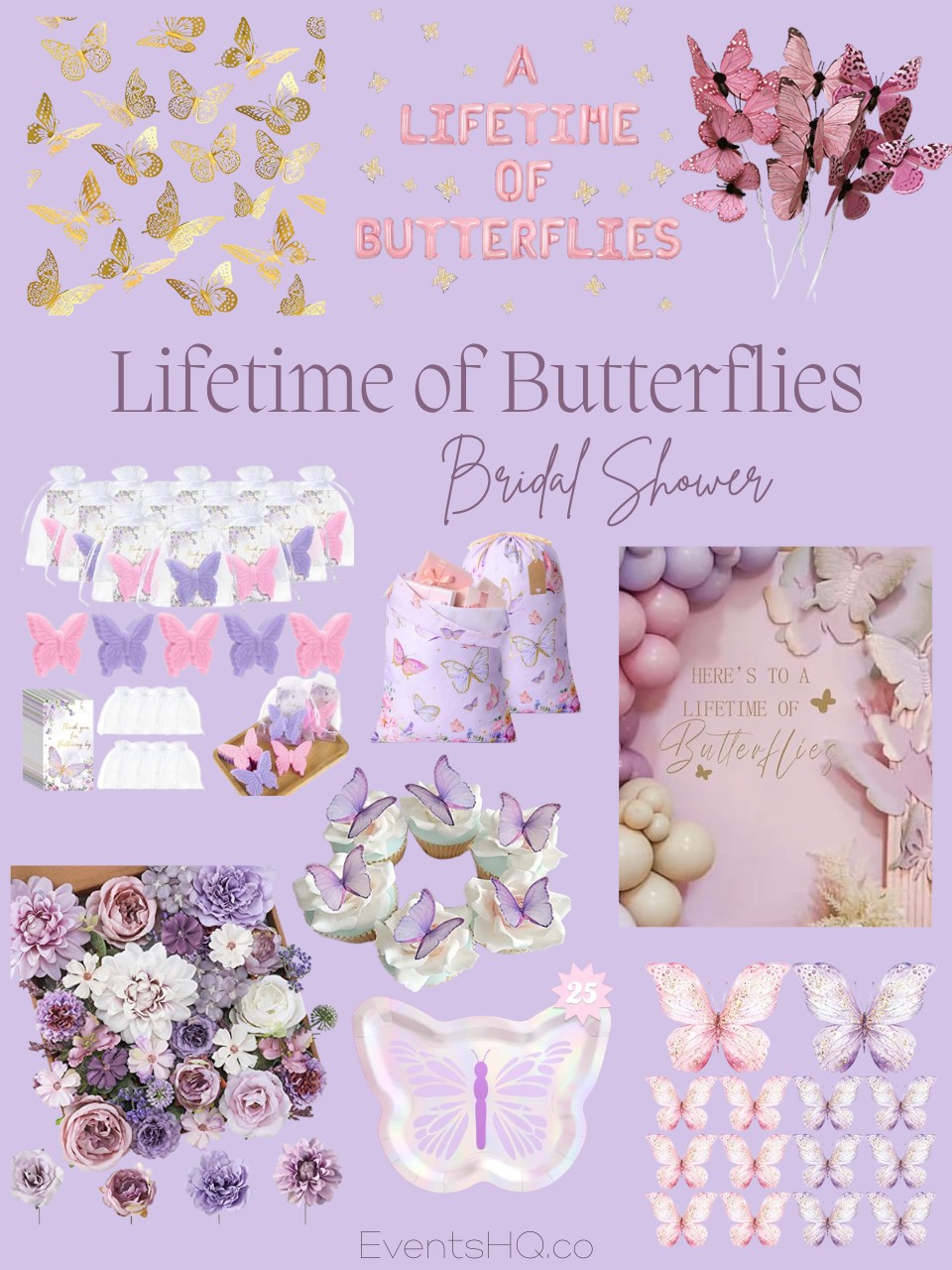 Lifetime Of Butterflies bridal shower theme