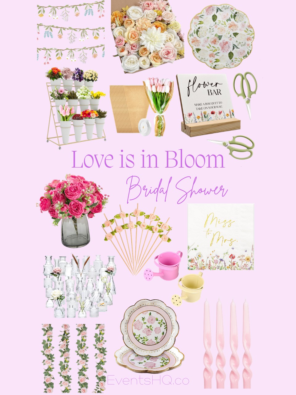 Love Is In Bloom bridal shower theme