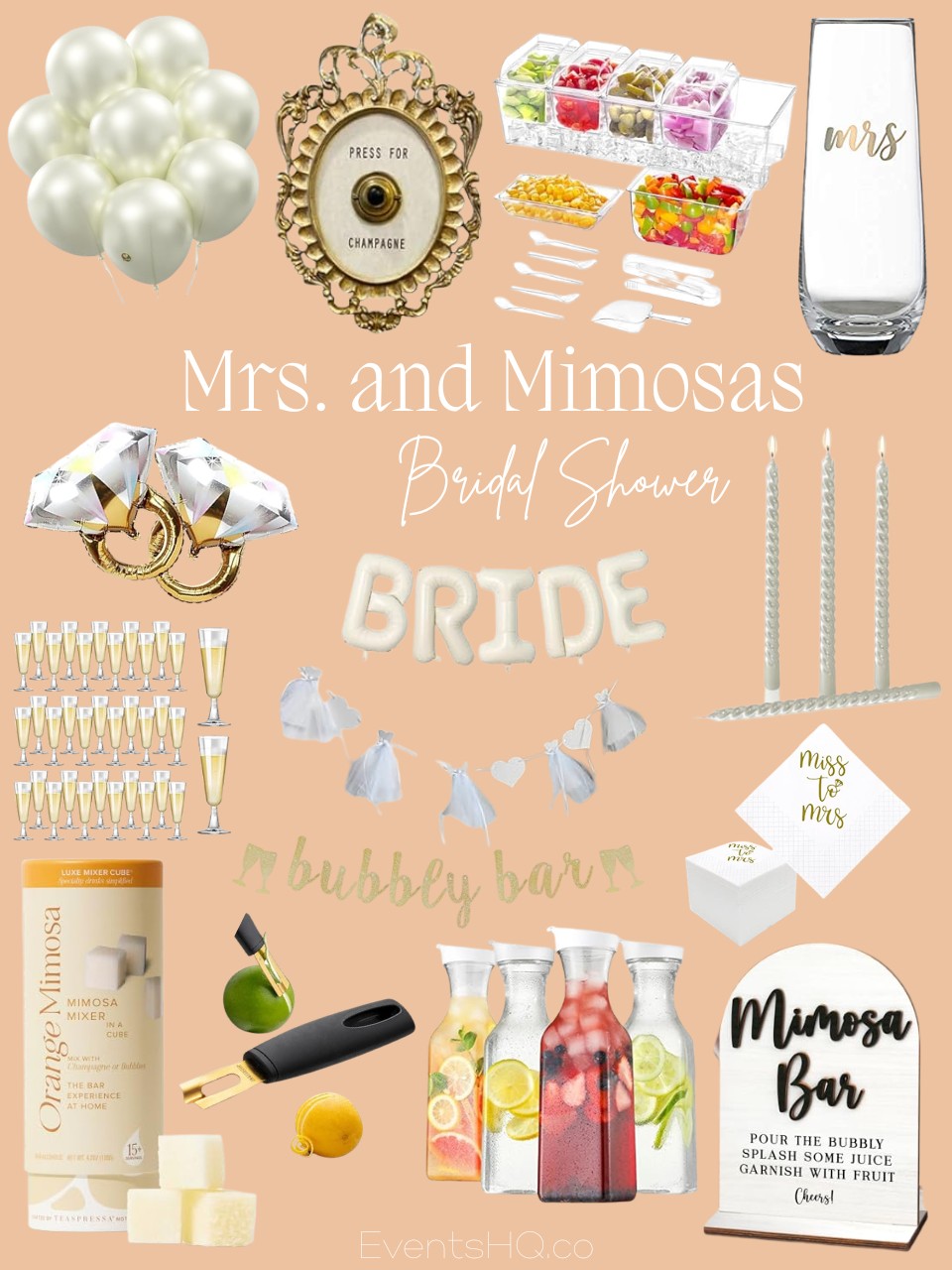 Mrs. And Mimosas bridal shower theme