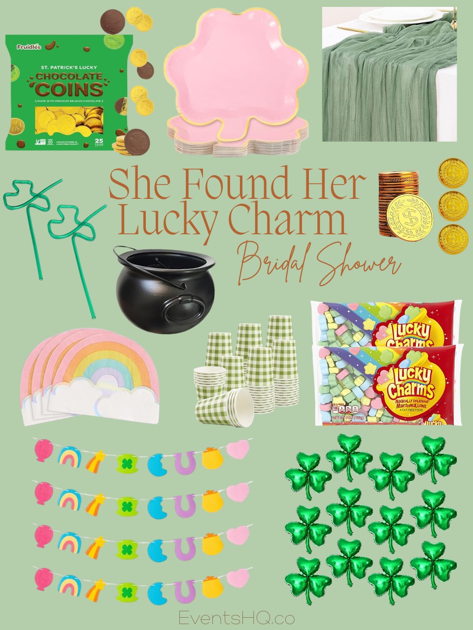 She Found Her Lucky Charm bridal shower theme