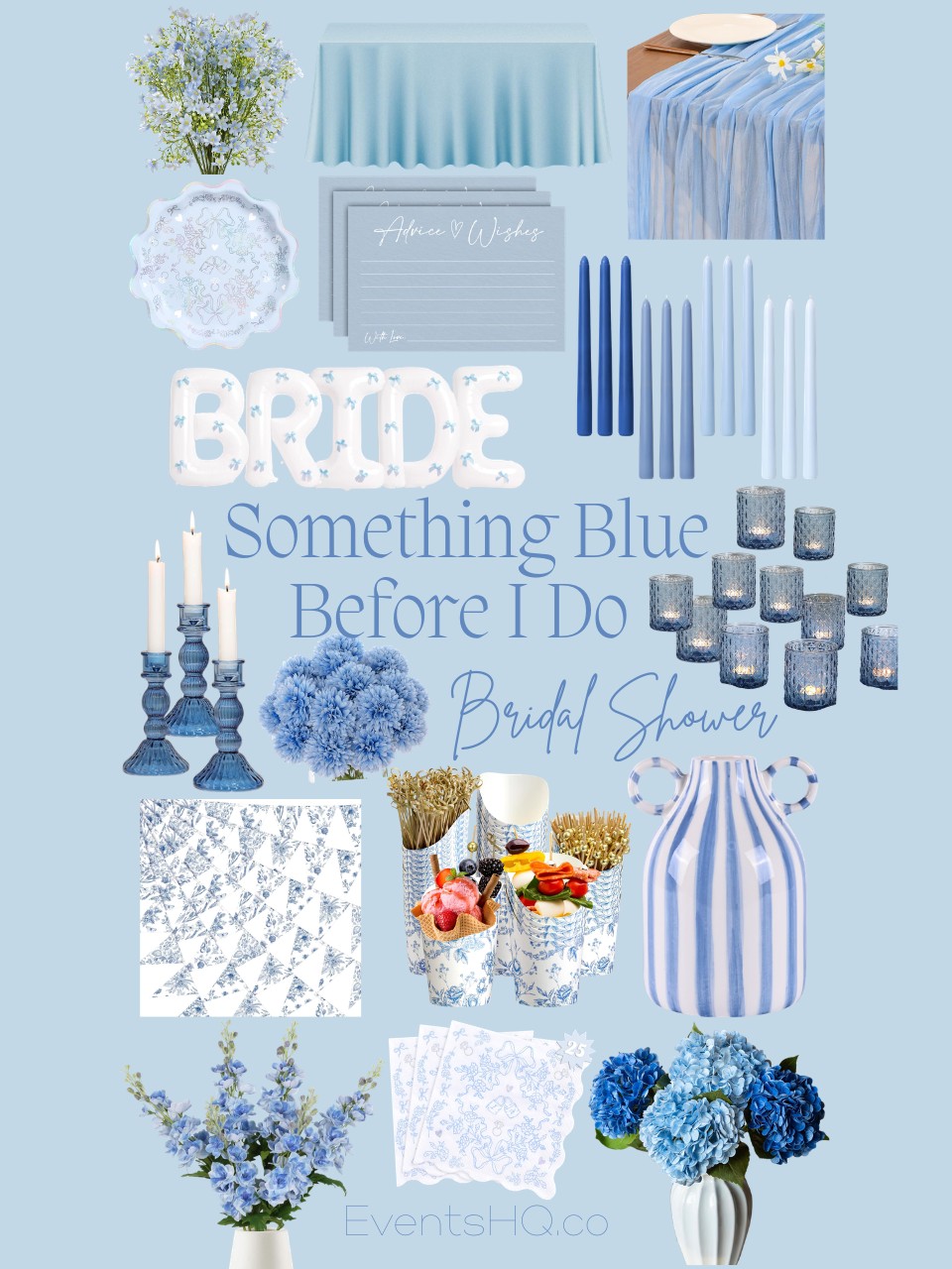 Something Blue Before I Do bridal shower theme