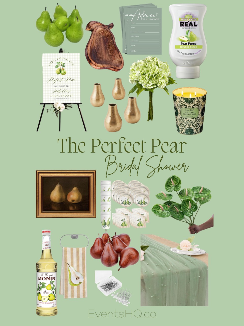 The Perfect Pear bridal shower theme
