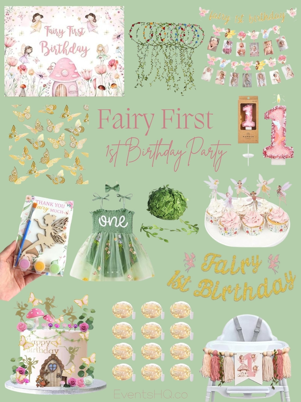Fairy First 1st birthday theme