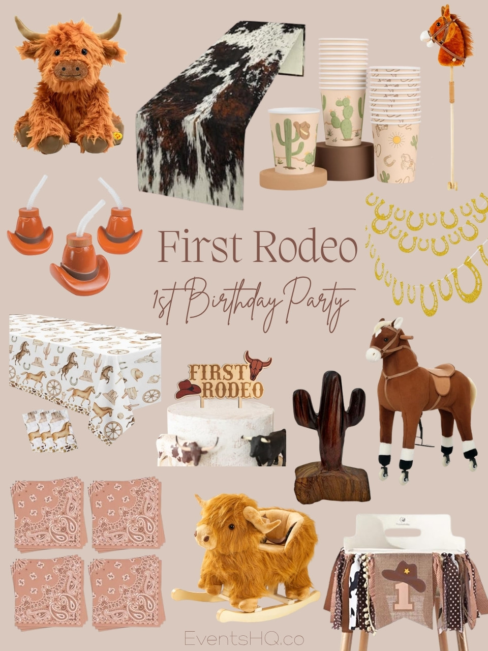 First Rodeo 1st birthday theme