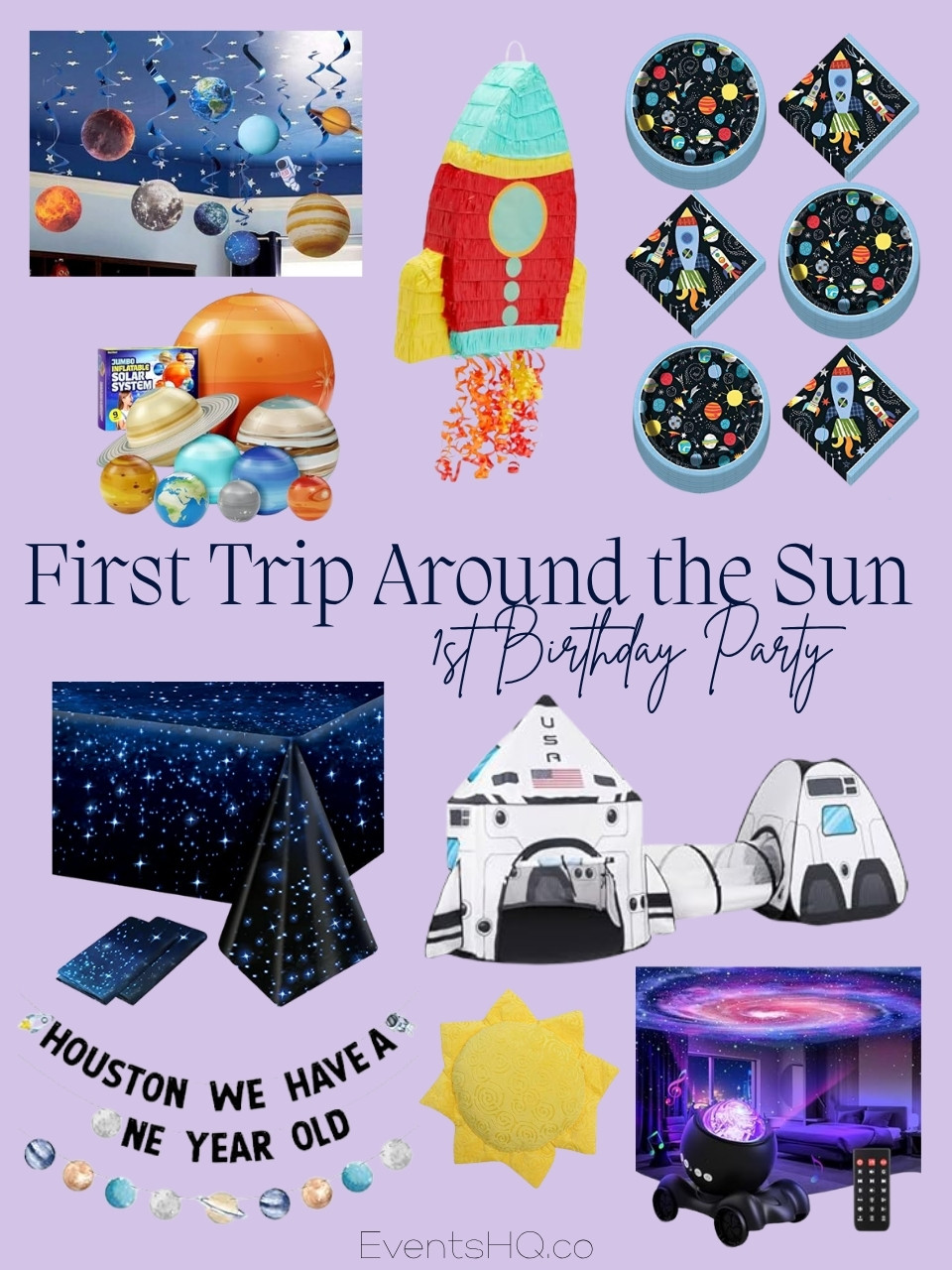 First Trip Around The Sun 1st birthday theme