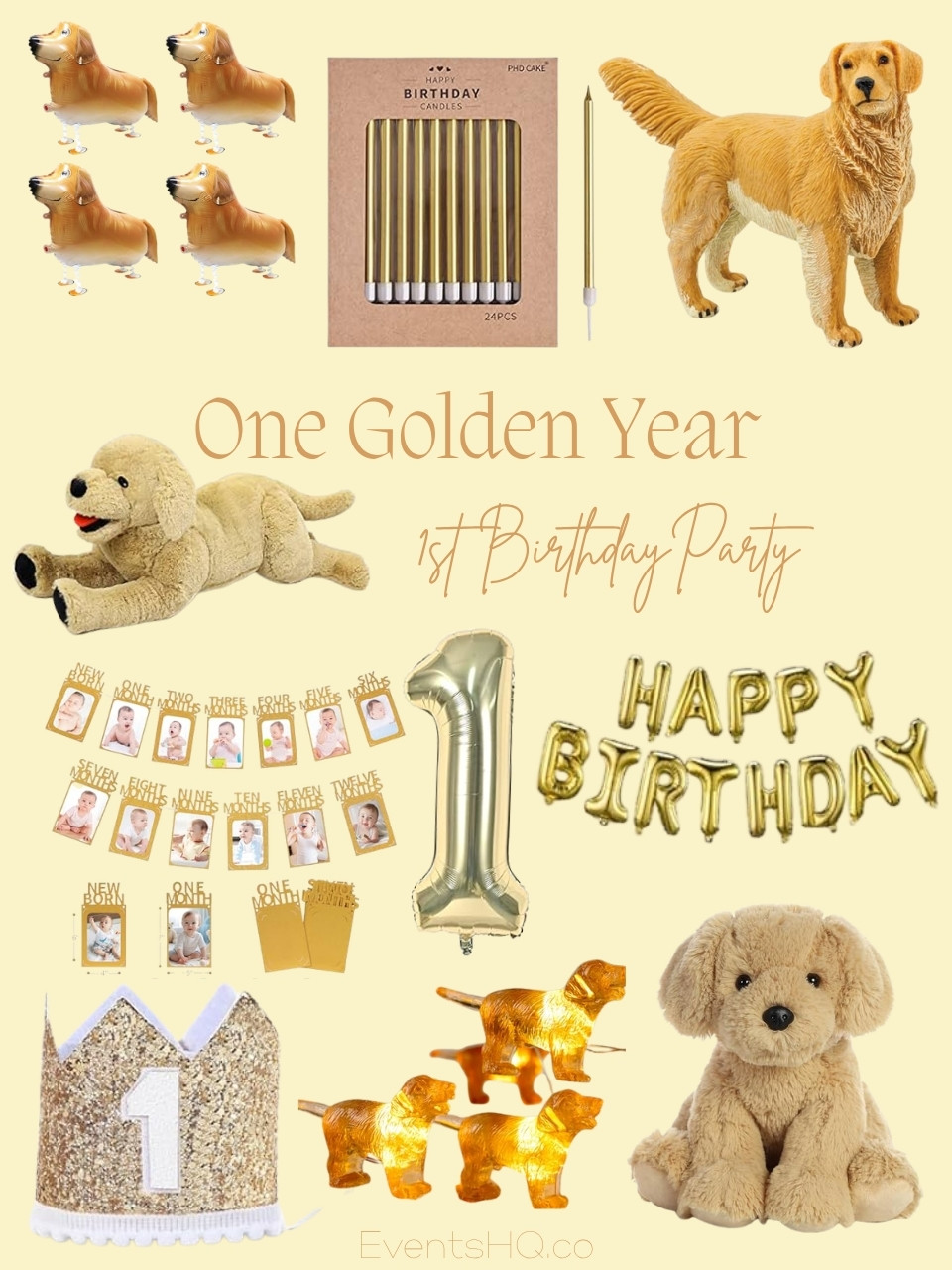 One Golden Year 1st birthday theme