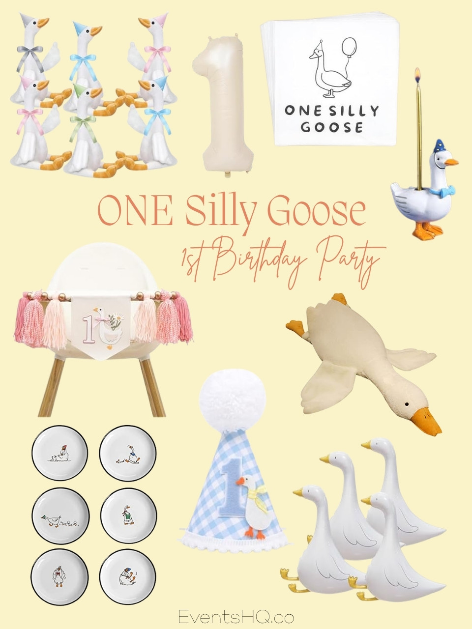 ONE Silly Goose 1st birthday theme
