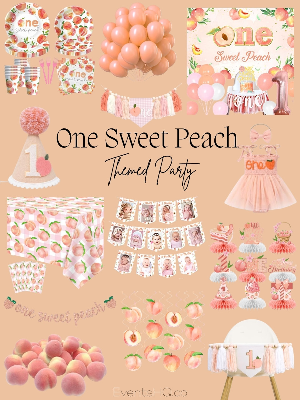 One Sweet Peach 1st birthday theme