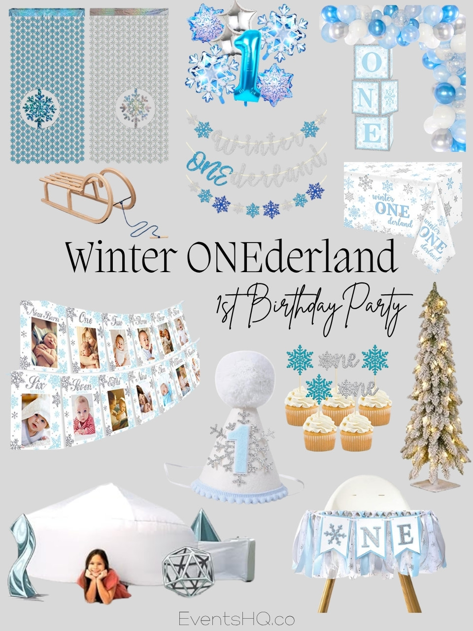 Winter ONEderland 1st birthday theme