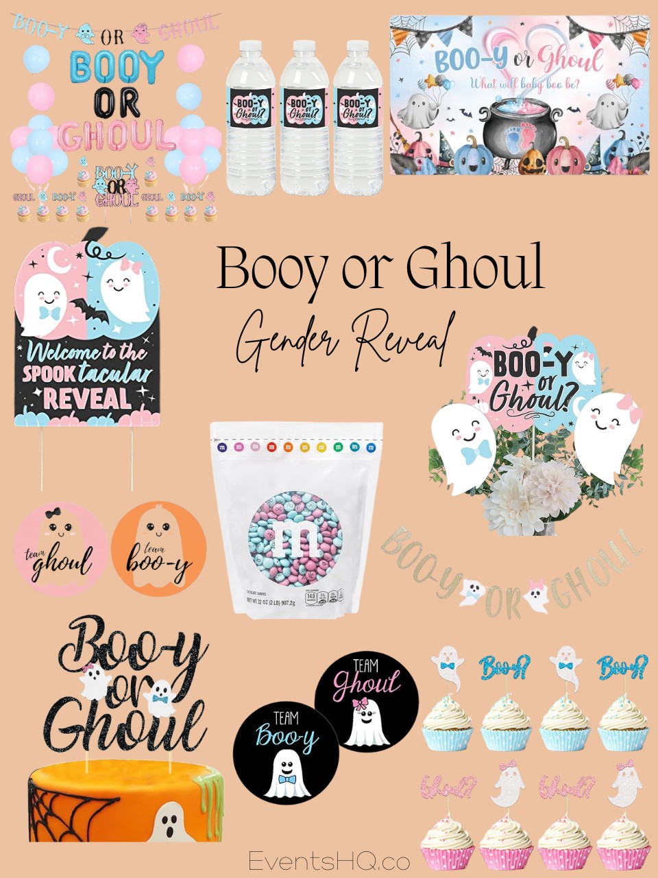 Booy or Ghoul gender reveal theme