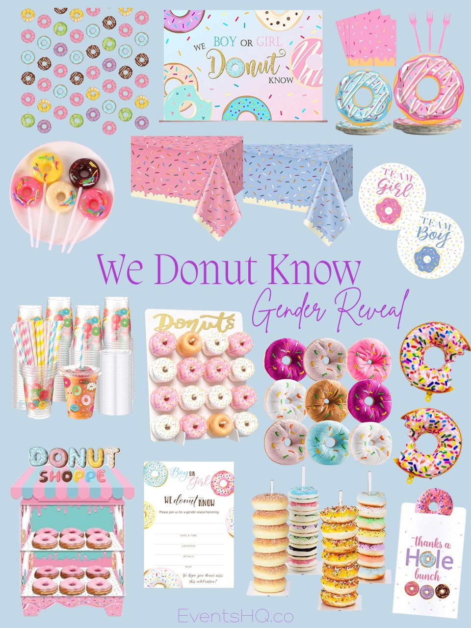 We Donut Know gender reveal theme