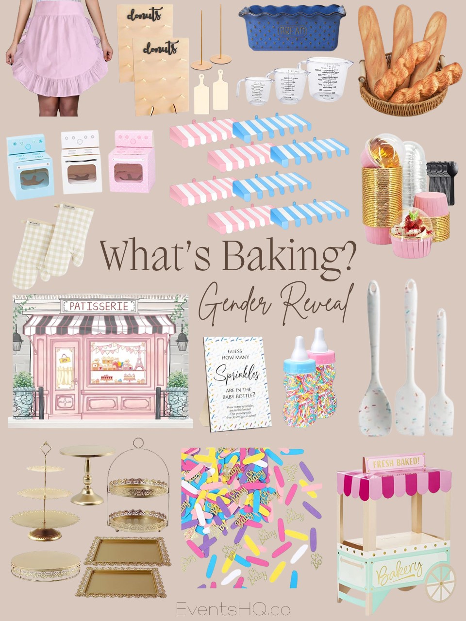 What's Baking? gender reveal theme