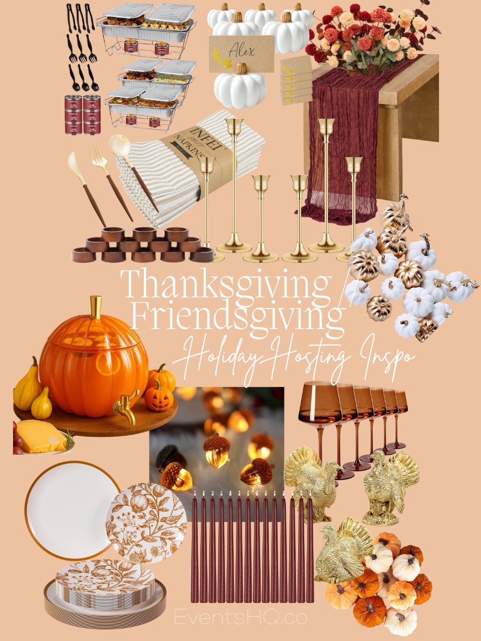 Thanksgiving/Friendsgiving holiday theme