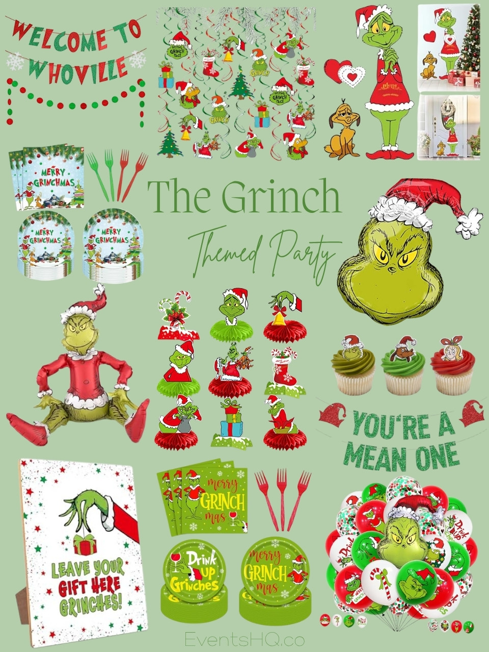 The Grinch holiday theme