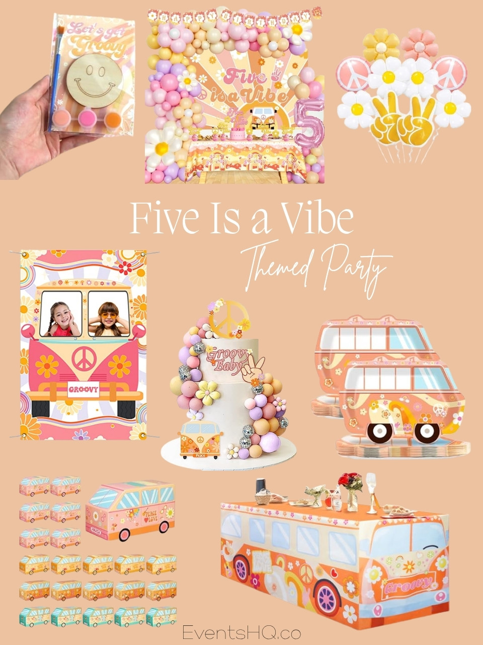 Five is a Vibe kids birthday theme