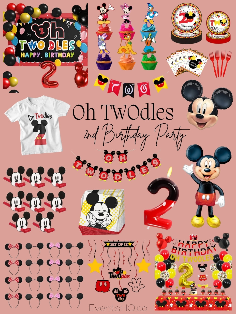 Oh TWOdles kids birthday theme