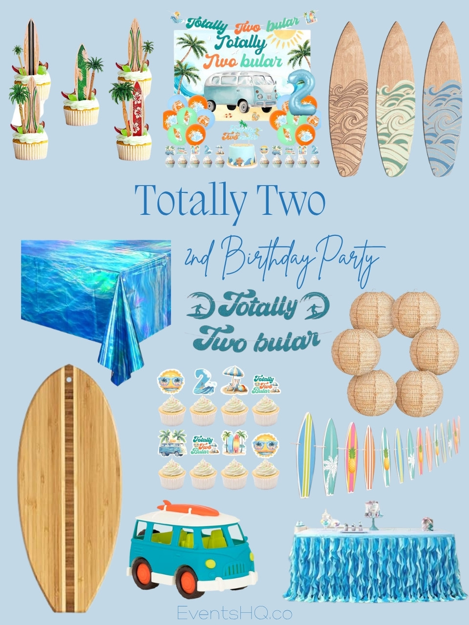 Totally Two kids birthday theme
