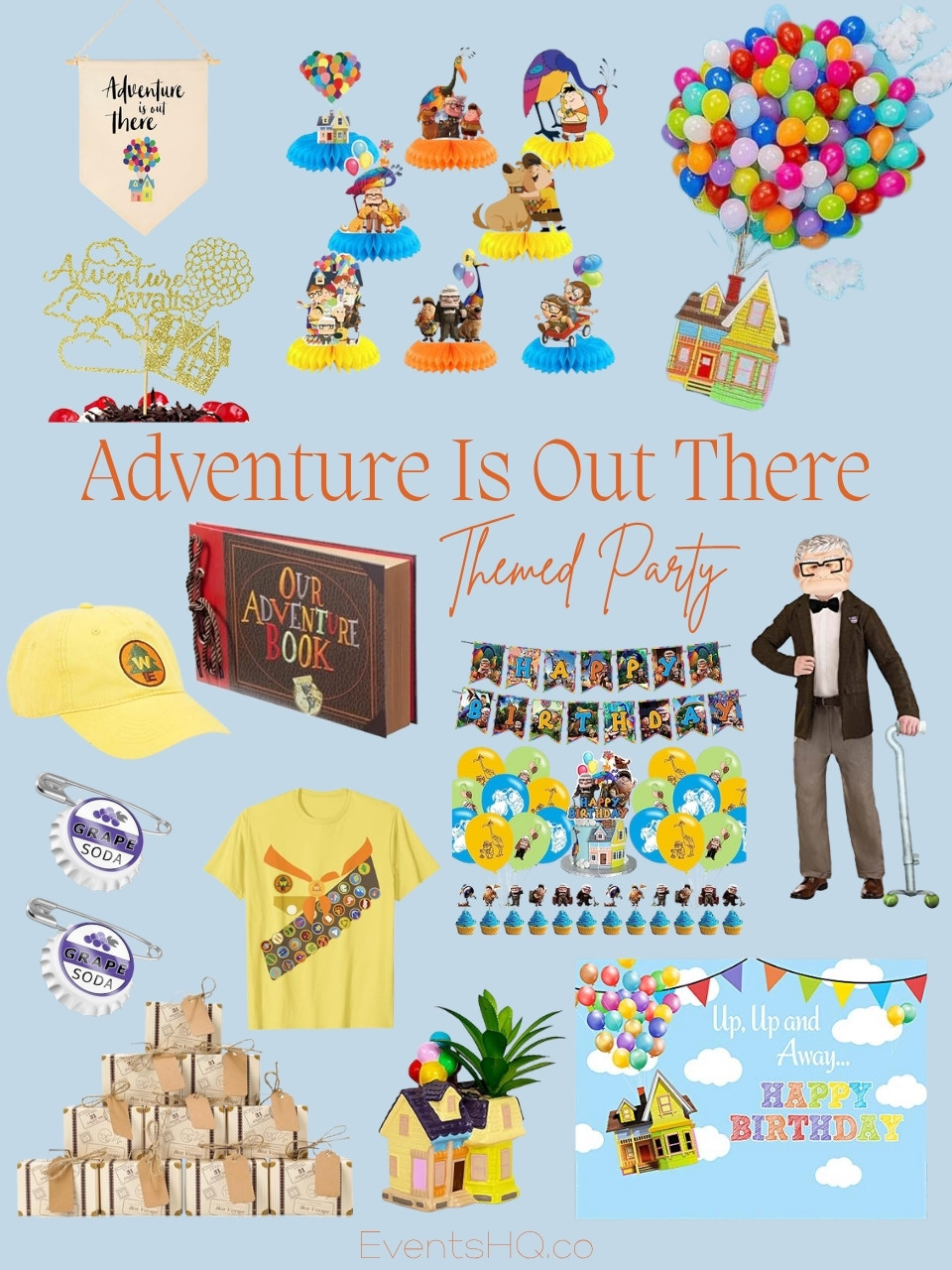 Adventure Is Out There themed party theme