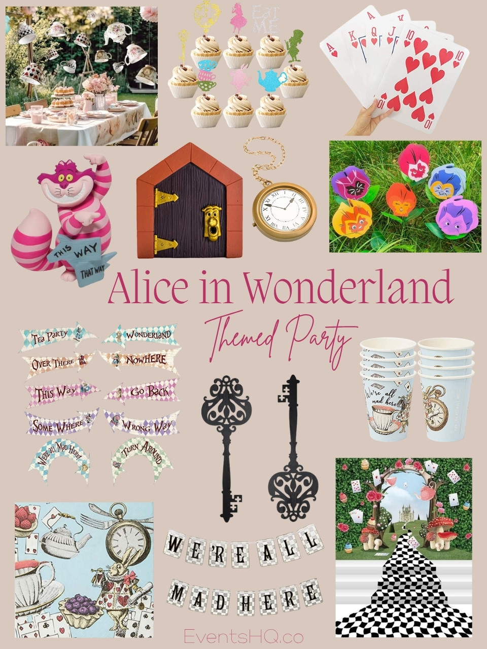 Alice In Wonderland themed party theme
