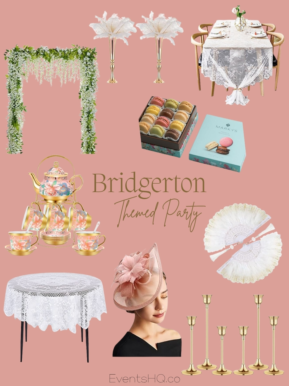 Bridgerton themed party theme