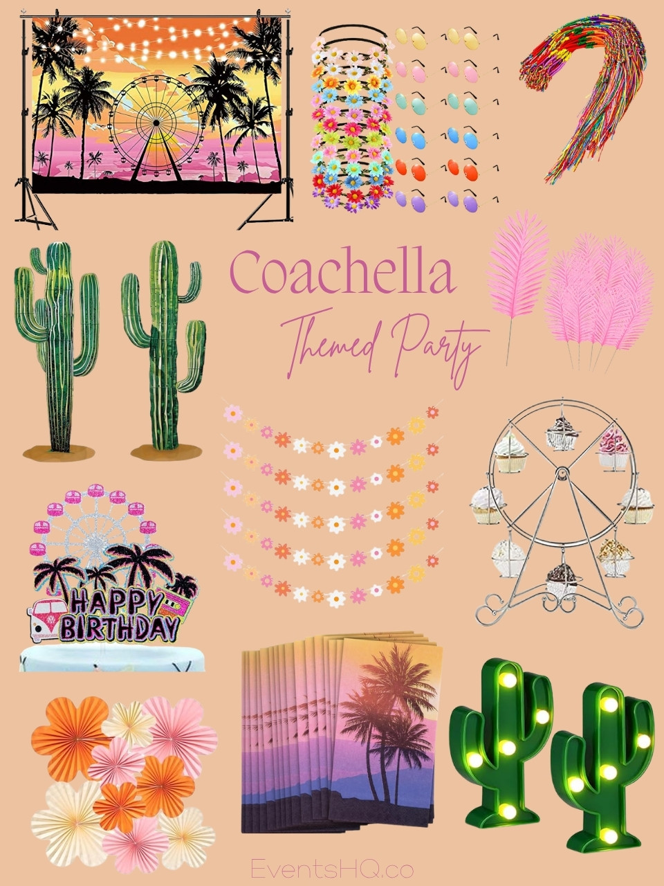 Coachella themed party theme