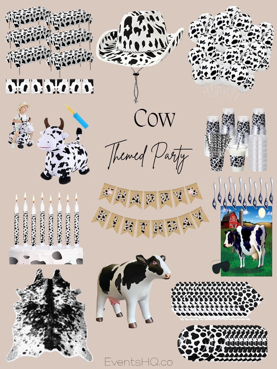 Cow themed party theme
