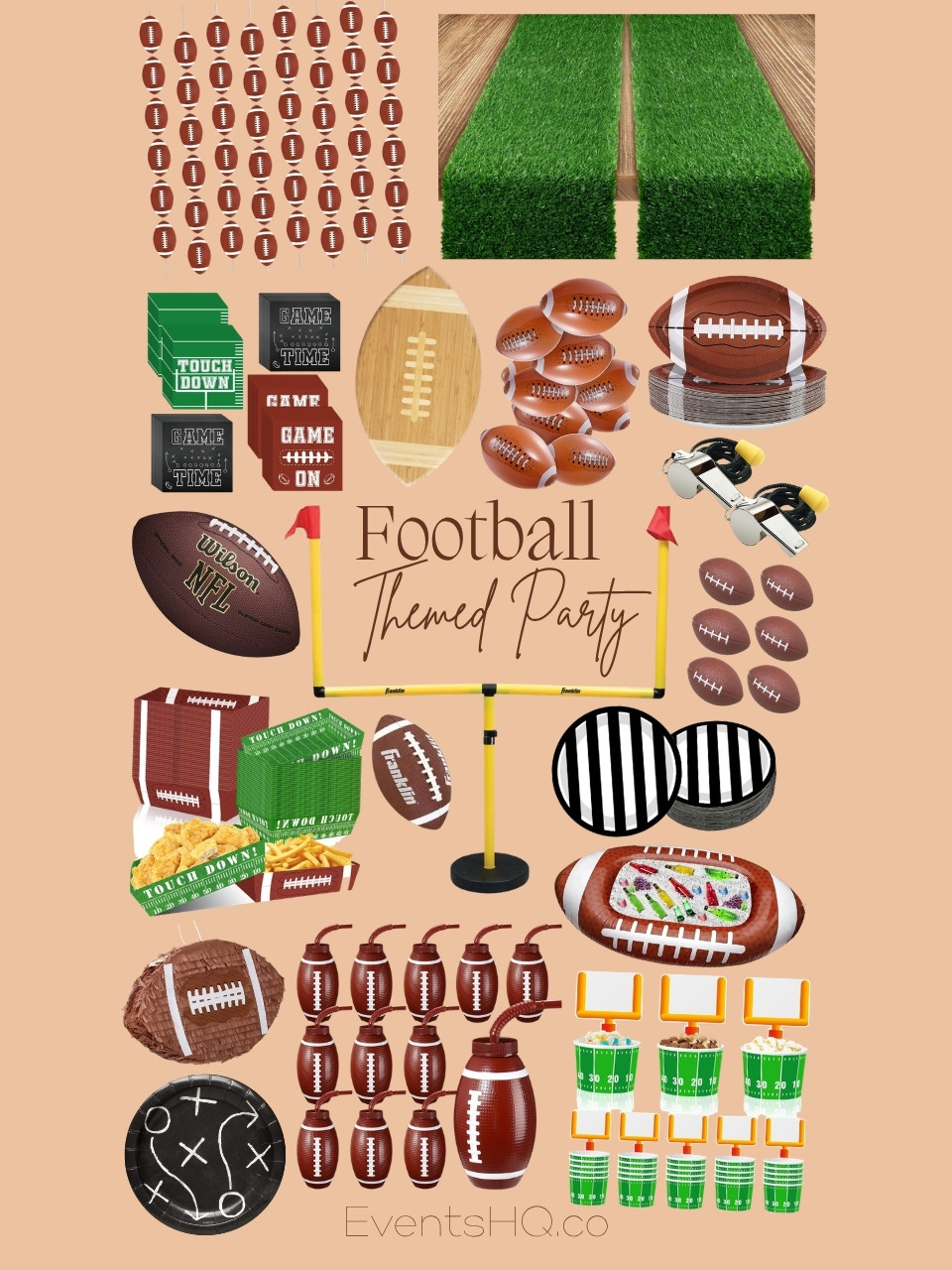 Football themed party theme