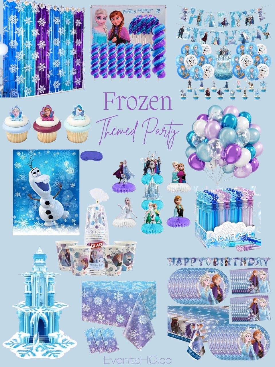 Frozen themed party theme