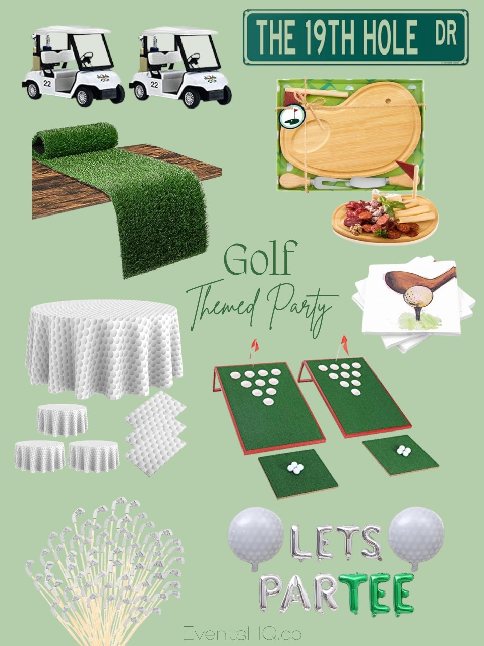 Golf themed party theme