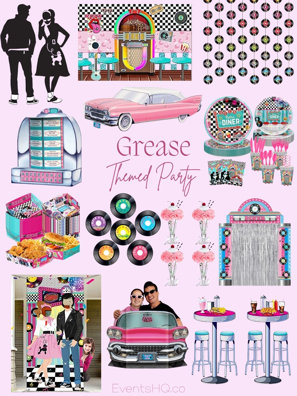 Grease themed party theme