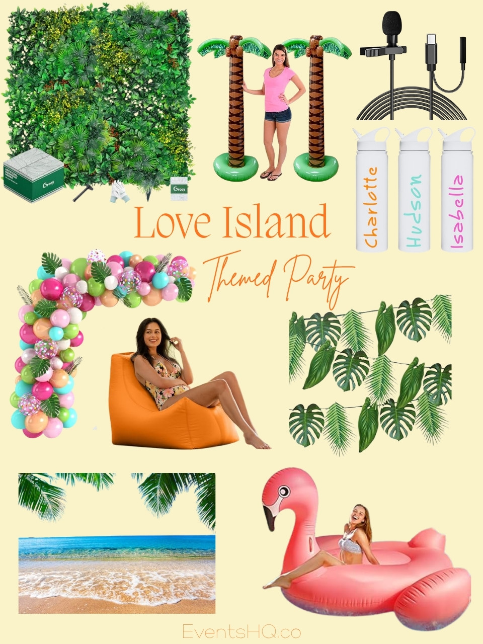 Love Island themed party theme