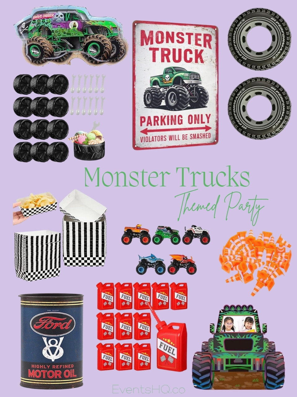 Monster Trucks themed party theme