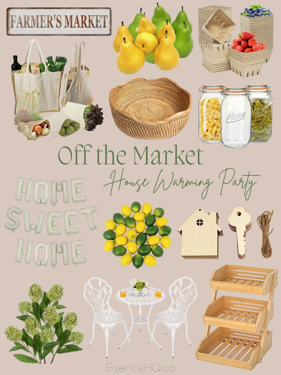 Off The Market House themed party theme