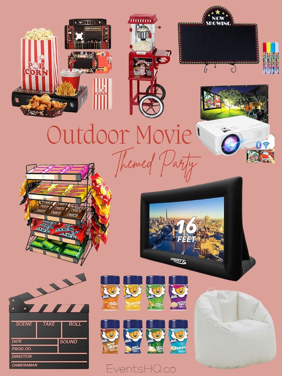 Outdoor Movie themed party theme