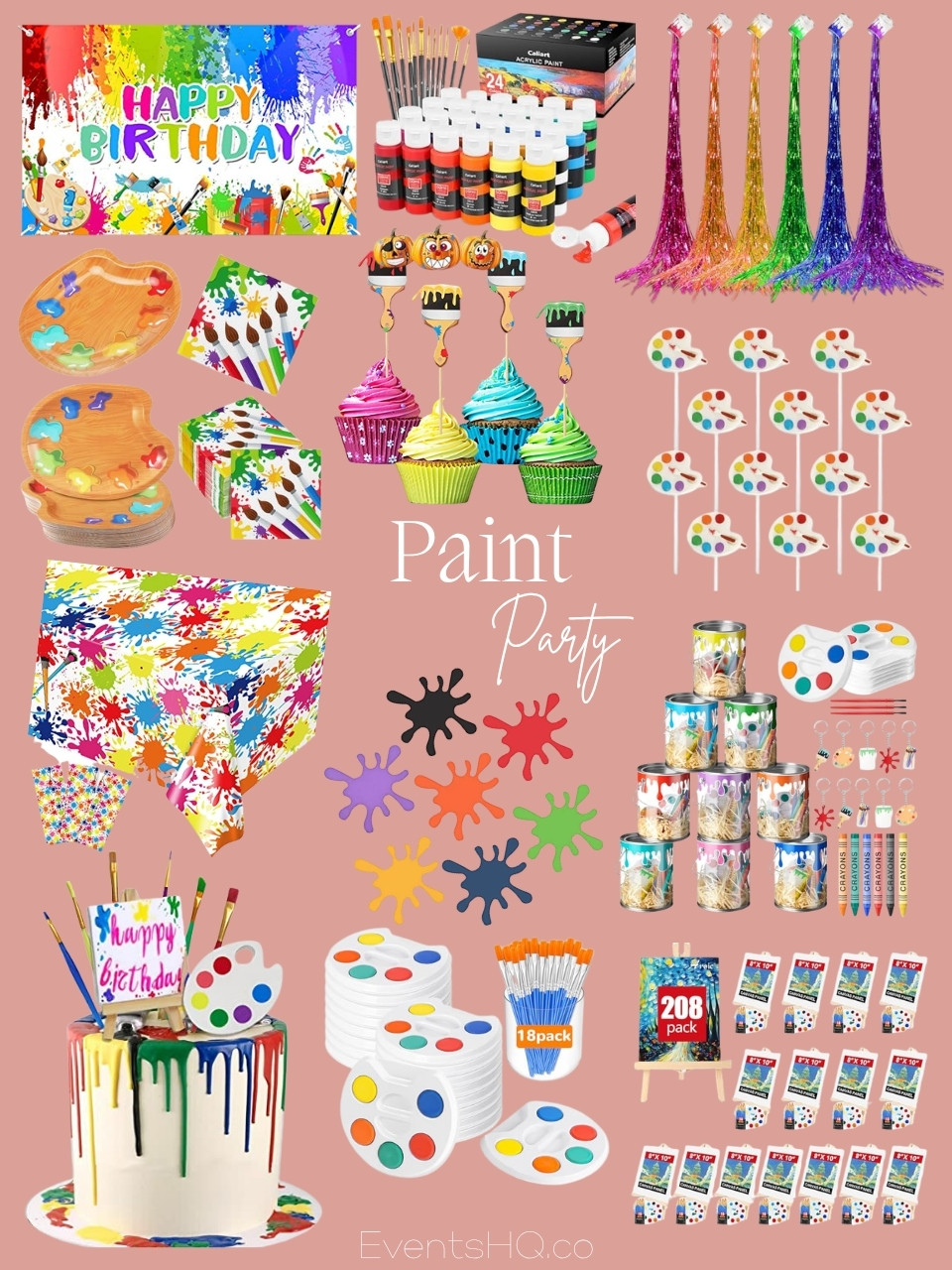 Paint themed party theme