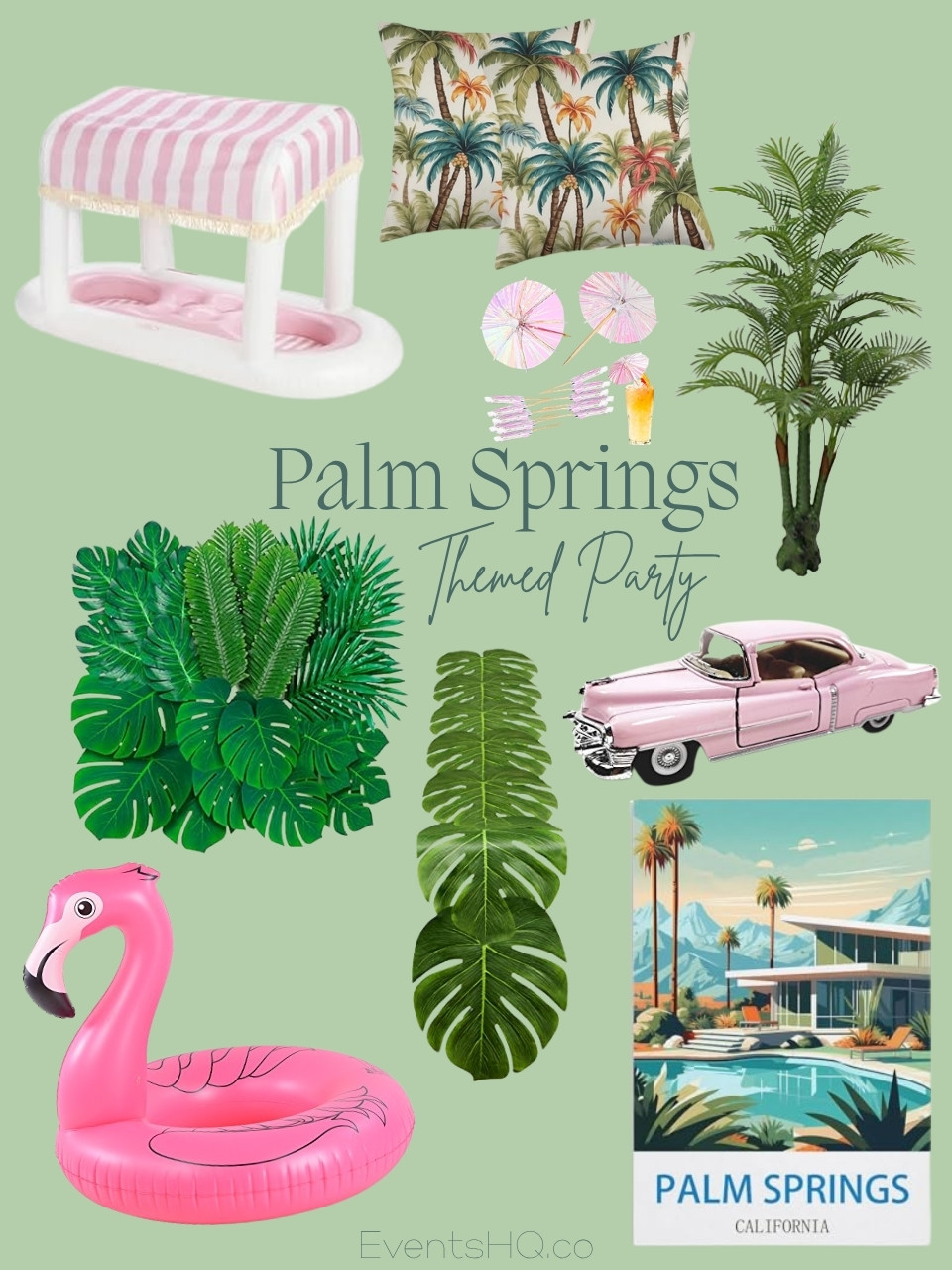 Palm Springs themed party theme