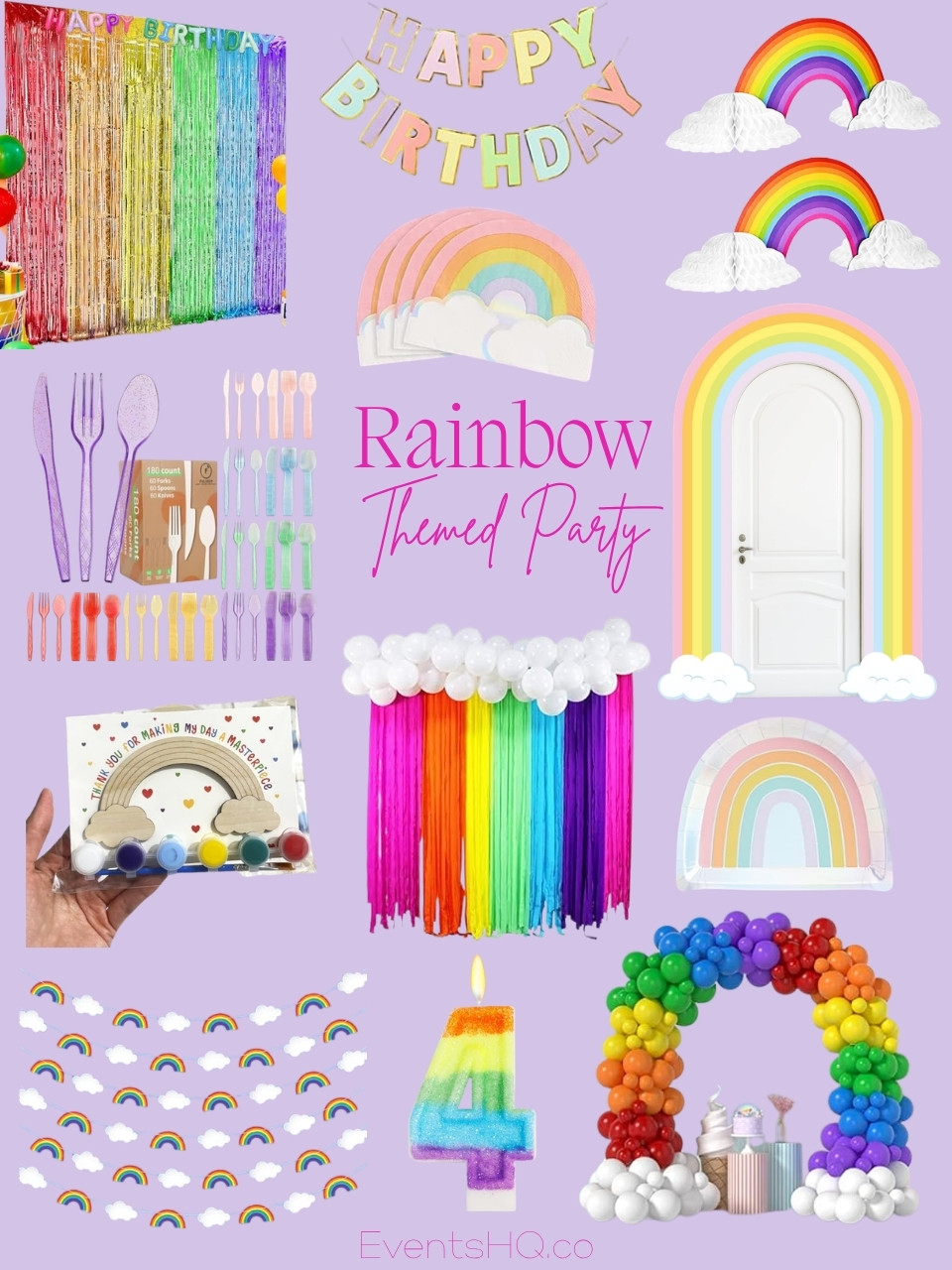 Rainbow themed party theme