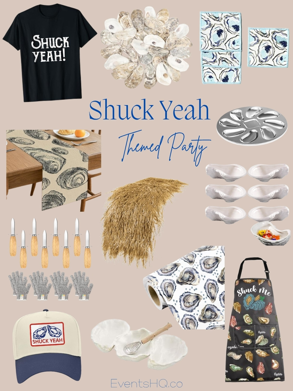 Shuck Yeah themed party theme