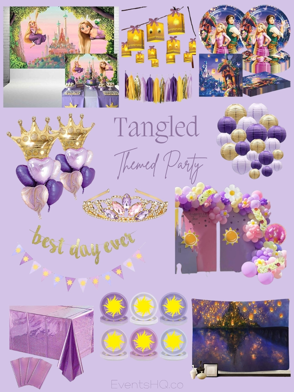 Tangled themed party theme