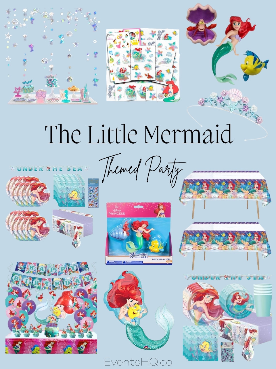 The Little Mermaid themed party theme