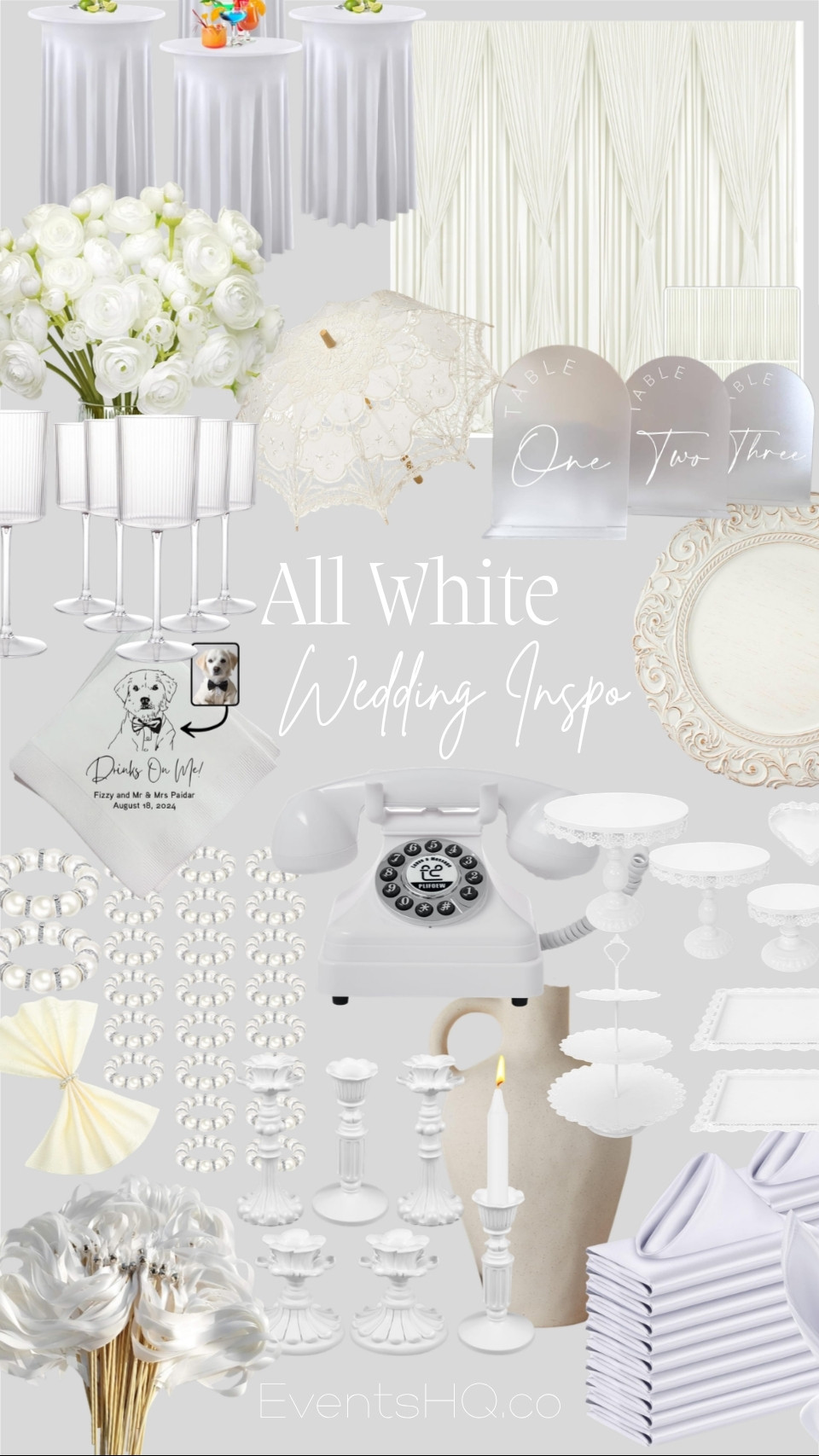 All White wedding theme
