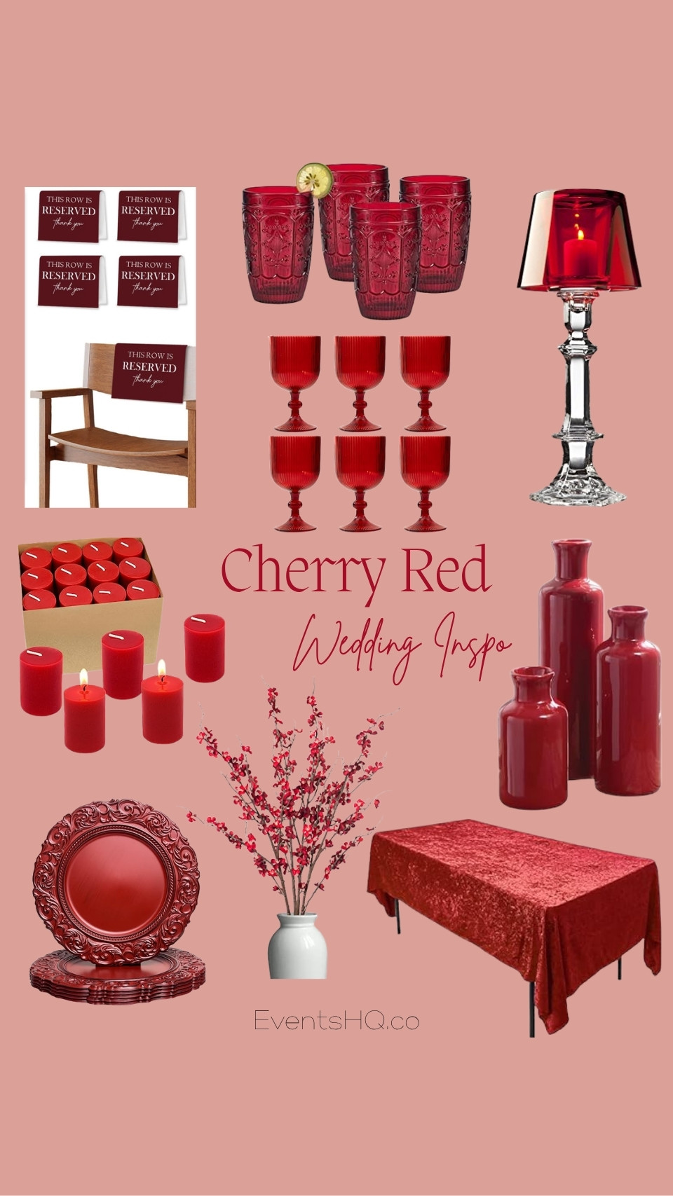 Cherry Red wedding theme