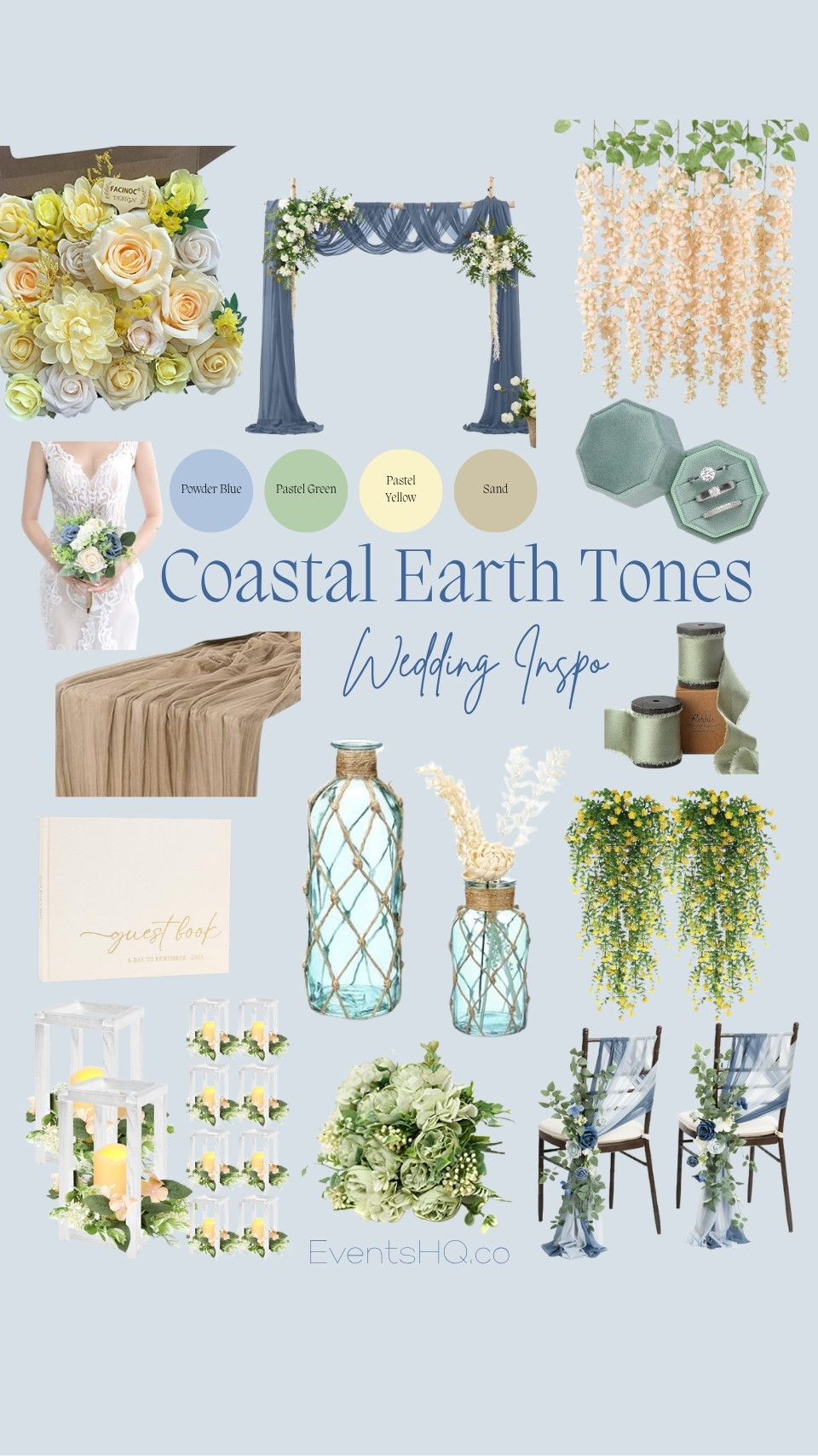 Coastal Earth Tones wedding theme